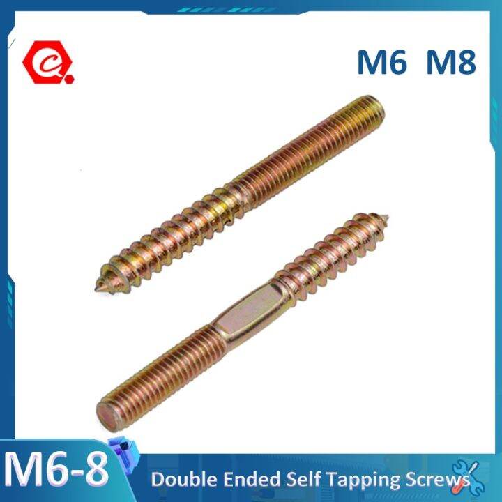 Pcs M M Hanger Bolt Wood To Metal Dowels Double Ended