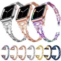 Diamond Metal Strap for Apple Watch Ultra 49mm Band Correa 38/40mm 42mm 44mm Iwatch serie 8 7 6 SE 5 4 41mm 45mm Bracelet Woman Straps