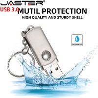 JASTER Stainless Steel USB 3.0 Pen Drive 128GB USB Flash Drive 16GB 32GB 64GB Pendrive USB Stick with Keychain Flash Drive