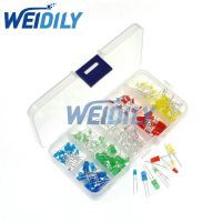 200PCS 3MM 5MM Led Kit With Box Mixed Color Red Green Yellow Blue White Light Emitting Diode Assortment 20PCS Each New WATTY Electronics