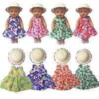 【CW】 43cm Baby New Born Doll Dress Hat for 18 quot; Girl Doll Clothes Accessories Toys Skirt