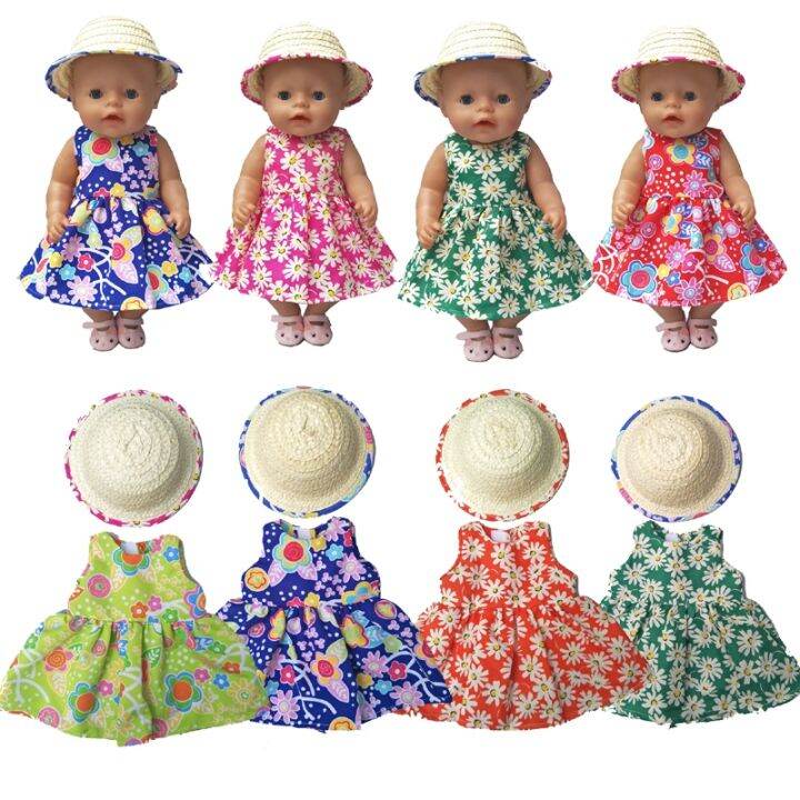 cw-43cm-baby-new-born-doll-dress-hat-for-18-quot-girl-doll-clothes-accessories-toys-skirt