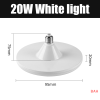 BAH หลอดไฟแอลอีดี E27สว่างมากไฟแอลอีดีรูปยูเอฟโอ20W 220V โคมไฟสีขาวในร่มไฟโรงรถ