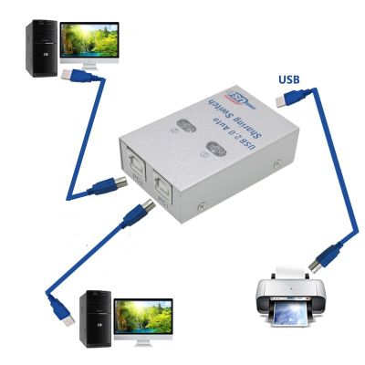 USB HUB Usb Sakelar Berbagi Otomatis untuk 2/4 Printer Berbagi Komputer Mendukung 2/4 Komputer untuk Berbagi 1 Perangkat USB