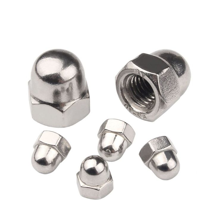 DIN1587 Stainless Steel Hex Cap Nut Domed Nuts For Decrotive M3 M4 M5 M6 M8 SS304 Nails Screws Fasteners
