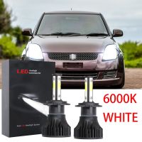 ชุดหลอดไฟหน้ารถยนต์ LED 6000K ฮาโลเจน สีขาว แบบเปลี่ยน สําหรับ Suzuki Swift 2005 2006 2007-2013 1 คู่ ปลั๊กแอนด์เพลย์