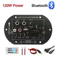 Bluetooth Audio Amplifier Board 120W Subwoofer Dual Microphone AMP Module for 4 ohms 8-12 inch Speaker 12/24V 110/220V