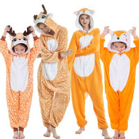 Winter Animal Pajamas s Kids Unicorn Onesie Flannel Sleepwear Kigurumi Fox Panda Pyjamas Children Anime Costume Jumpsuit