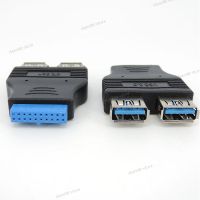 Dual Port USB 3.0 to Motherboard Mainboard Internal 20pin Header Adapter 20-pins to 2 X USB A Female WB5TH