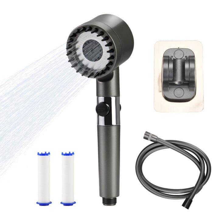 Shower Head With 4 Modes, WaterSaving Shower Head With Water Stop