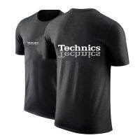 Technics 2023 1200ดีเจผู้ชาย,เสื้อยืดออกกำลังกายพิมพ์ลายลำลองสีทึบใหม่เสื้อแขนสั้นสำหรับกีฬากลางแจ้งวิ่ง