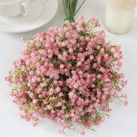 【YF】❀  5pcs Pink Babies Breath Artificial Flowers Plastic Gypsophila Floral Bouquets Bride Holding Fake Wedding