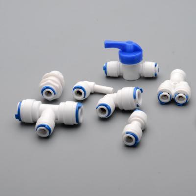 1/4 OD PE TUBE to tube Quick Connector Family drinking water RO filter reverse osmosis system Watering Systems Garden Hoses