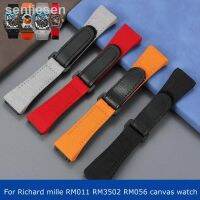 2023รุ่น Original Original สำหรับผู้ชายสายหนังแท้เหมาะสำหรับผู้ชาย RM50ผู้ชายสายผ้าไนลอน Richard Mille/53 5-starscrewdriver 4ดาว25มม.