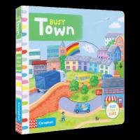 Busy town busy series paperboard Office Book Town Office operation book 3-6 years old Interactive English story picture book English original childrens book