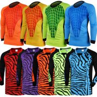 Padding soccer goalkeeper jerseys shirts 2019 mens survetement football training jersey suit sports custom goal keeper uniforms