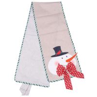 New Linen Embroidered Santa Table Spreader Home Hotel Restaurant Table Cloth Mat