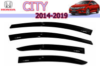 คิ้วกันสาด/คิ้วกันฝน Honda City 2014 2015 2016 2017 2018 2019 สีดำ / ฮอนด้า ซิตี้