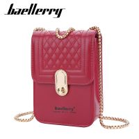 [COD] Baellerry2022 new mobile phone bag female version embroidered lock buckle shoulder Messenger fashion chain