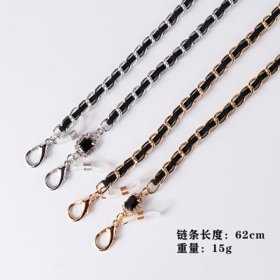 Korean chain glasses chain lanyard dual purpose hanging rope color anti loss headset chain