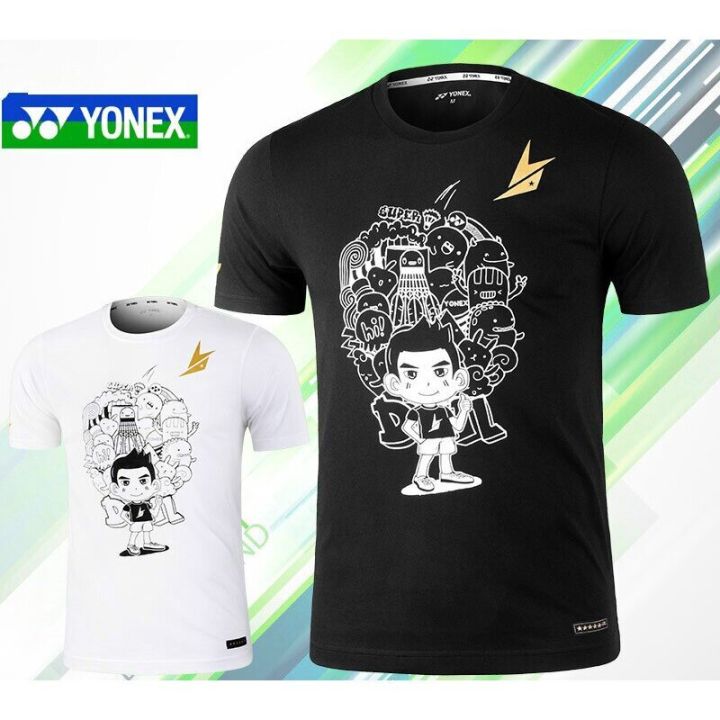 premium-2022ใหม่yonex-เสื้อยืดผ้าฝ้ายพิมพ์ลายการ์ตูนแบดมินตันแฟชั่นผู้ชาย-10019ld-pfte-ริ-เพศ-คราม-เสื้อยืด