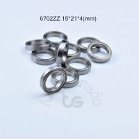 Bearing 10pcs 6702ZZ 15x21x4(mm) chrome steel Metal Sealed High speed Mechanical equipment parts