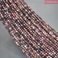 2mm/3mm Faceted Black Lace Rhodonite Round Loose Beads for Charms Bracelet Earrings Natural Stone DIY Jewelry Making 15 Strand Shoes Accessories