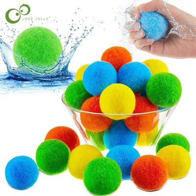【cw】 10pcs 5cm Reusable Balls Children Outdoor Pool Absorbent Cotton Soaker DDJ