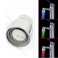 ⊙◄◆ 3 Color LED Light Sink Water Tap Flow Restrictor Temperature Sensor Water Saving Filter LED Faucet Nozzle Aerators M4YD