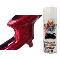 CDF สีสเปรย์  Station Paint 2K สีแดงแก้ว รหัสRG13 สวยจัด สีพ่นรถยนต์  Spray Paint