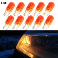 【CW】10x T10 Halogen Bulb W5W Amber/Orange Color 12V 3W 194 158 Side Parking Position Car Lights Source Instrument Halogen Lamp