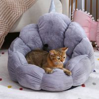 Cat Kennel Fluffy Sleeping Convertible Sofa Dog Bed Small Medium Large Animal Pad Accessories Cushion Mattress Indoor Pets Bed