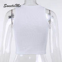 Sweeticme ใหม่เสื้อลําลองสําหรับสตรีแขนกุดพิมพ์ลายดิจิตอลเหมาะกับการเล่นกีฬา