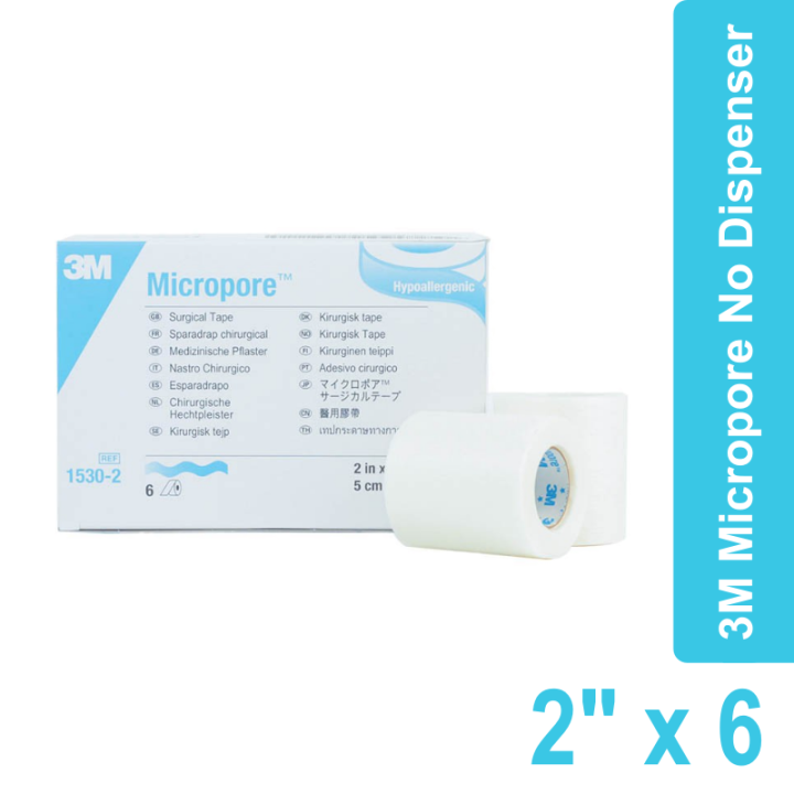 3M Micropore Surgical Tape 医用 胶带 1 Box 2'' X 6 Rolls (No Dispenser ...