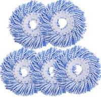 ☜☸❍ 5pcs/lot Household Sponge Fiber Mop Head Refill Replacement Home Cleaning Tool Microfiber Floor Mop Head 360 Spin Cleaning Pad