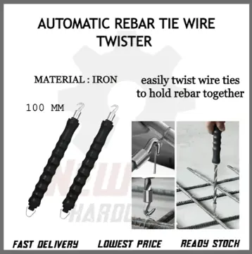 Rebar Tie Wire Semi-automatic Steel Hook Hand Tools Tie Wire Twister 12  Rebar Straight Hook 300mm Tie Wire Wire Binding Hook