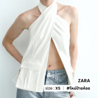 ZARA เสื้อมีคล้องคอเปิดหน้า N014-32