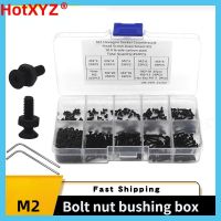 M2 M2.5 Hexagon Socket Flat Head Bolts Kit Carbon Steel Hex Hexagon Socket Countersunk  Bolt and Nut Screw Set Nails Screws Fasteners