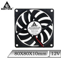 1Pcs Gdstime DC 12V 80mm 80mmx80mmx10mm Computer Case Brushless Axial Cooling Fan 8cm 8010 PC Laptop CPU Radiator Cooler Fan Cooling Fans