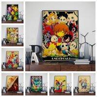 Classic Game Undertale Picture Retro Anime Quality Canvas Painting Poster Bedroom Living Kids Room Cafe Bar Art Home Wall Decor Drawing Painting Suppl