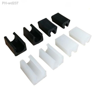 5Pcs Plastic Chair Feet Pads Black/White Non-Slip u-type Pipe Clamps Protection Gasket Covers Caps For Chair Furniture