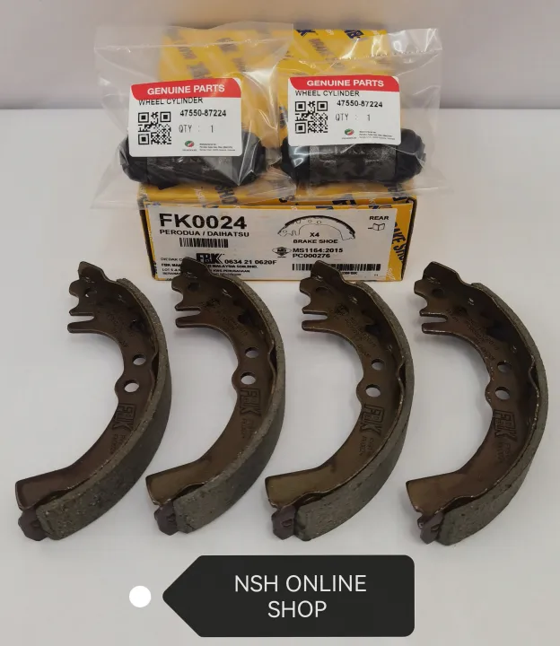 Brake Shoe (FBK)+Brake Pump (OEM) Rear for Perodua Kancil 660 & 850 (1