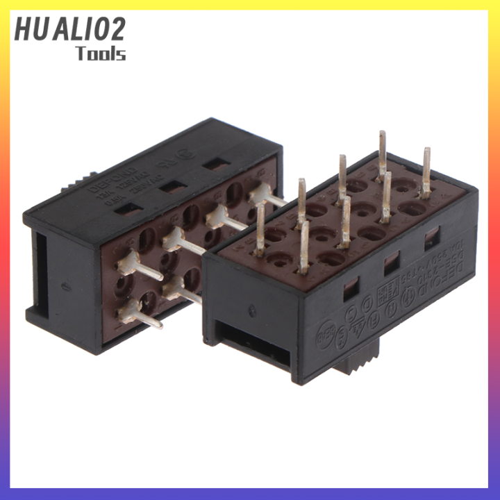 huali02-2ชิ้นหมุดชี้-dse-2310-8ฟุต3ไฟล์10a25สวิตช์ปิดเปิด0v-สวิตช์สไลด์สีดำสวิตช์เครื่องเป่าผม