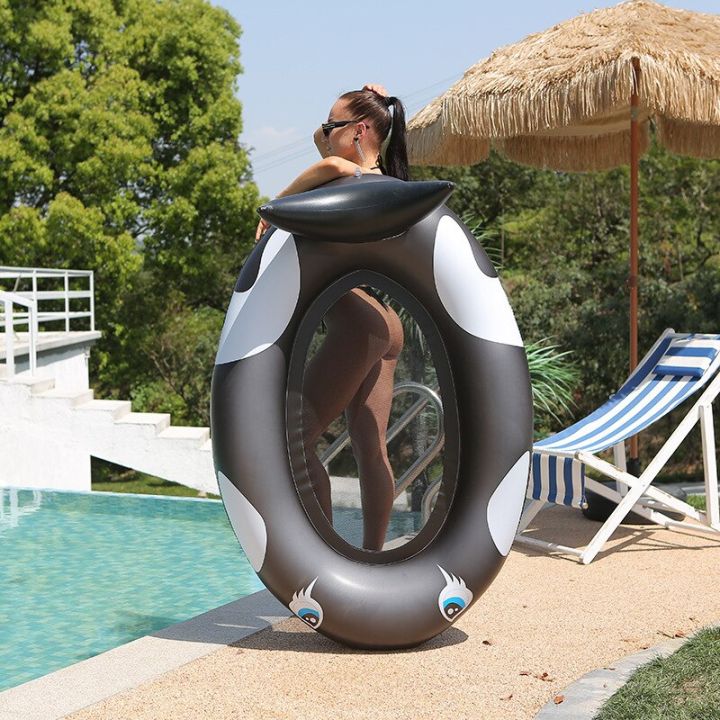 Inflatable Swimming Ring For Kids Jumbo Black Whale Pool Float Rider Giant  Beach Mattress Summer Lake River Fun Pool Toys | Lazada