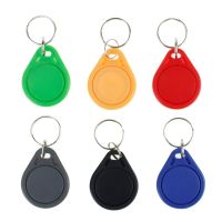 100pcs RFID keyfobs 13.56 MHz keychains NFC tags ISO14443A MF Classic® 1k nfc access control token smart keycard six colors TV Remote Controllers