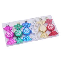 Candy Shape Christmas Ornament Colorful Mini Gift Box Christmas Tree Pendant New Year Ornaments Decorations