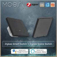 MOES New Star Ring Tuya Smart ZigBee3.0 Push Button Switch/Scene Switch Smart Life APP Remote Control Work with Alexa Google Electrical Circuitry  Par