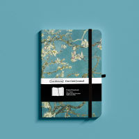 Van Gogh A5 Bullet Dotted Notebook Dot Grid Journal ภาพวาดปกแข็ง Blossoming Almond Tree Travel Planner Diary