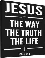 บายูติพระเยซูทางที่แท้จริงชีวิตจอห์นคริสเตียนศิลปะบนผนังสำหรับห้องนั่งเล่นภาพของตกแต่งห้องนอนบ้านภาพวาดตกแต่งไร้กรอบแขวนพิมพ์ X In