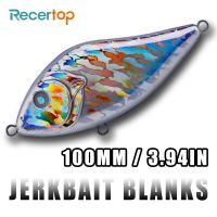 【hot】❡❐□ Recertop 3PCS / 3.94IN 41G Unpainted Foil Fishing Lures Pike Artificial Hard Bait Holographic Glider Jerkbait Blanks